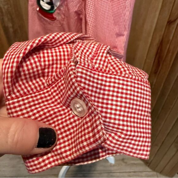 Karen Scott Holiday Christmas Button Down Top XL Red Check Snowman Penguins - Picture 8 of 10